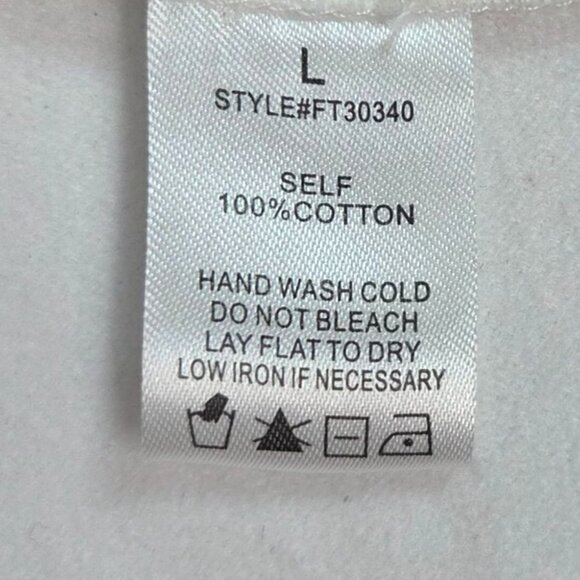 Buru Womens White Cotton Sleeveless Tiered Ruffle Top L - Picture 6 of 7